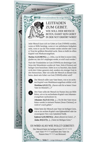 Leitfaden zum Gebet kostenlos bestellen