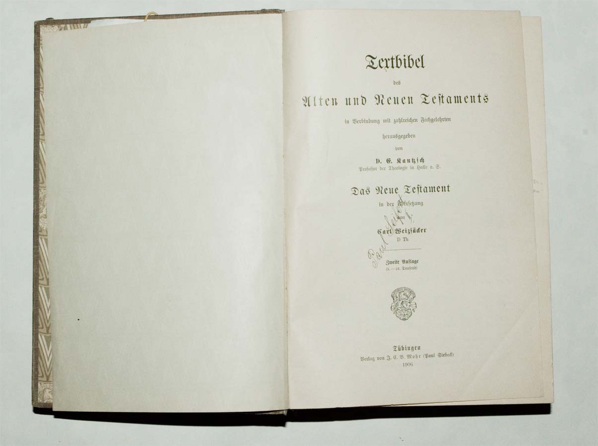 Hörbibel in der Textbibel von 1906