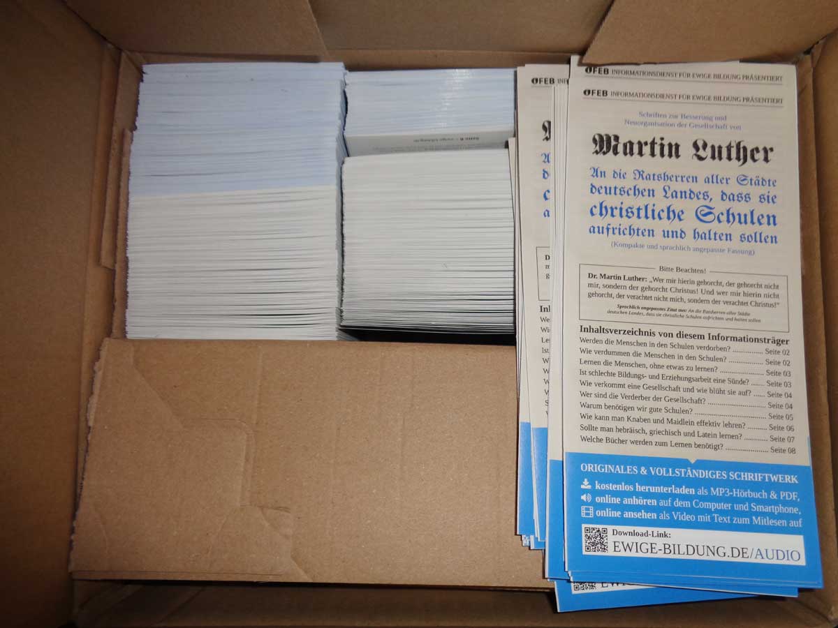 Luther-Broschüren als evangelistisches Verteilmaterial für die Missions- und Öffentlichkeitsarbeit