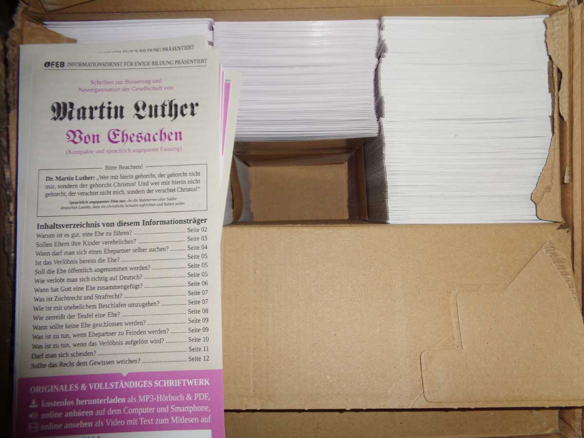 Christliche Verteilschriften von Martin Luther