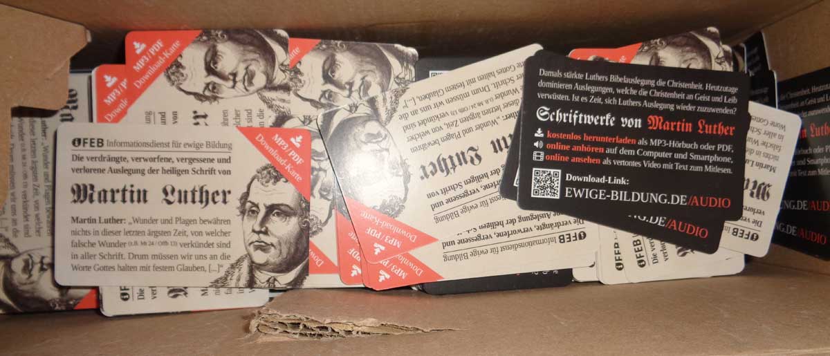 Schriften von Martin Luther als christliche Produkte zur Glaubensbildung